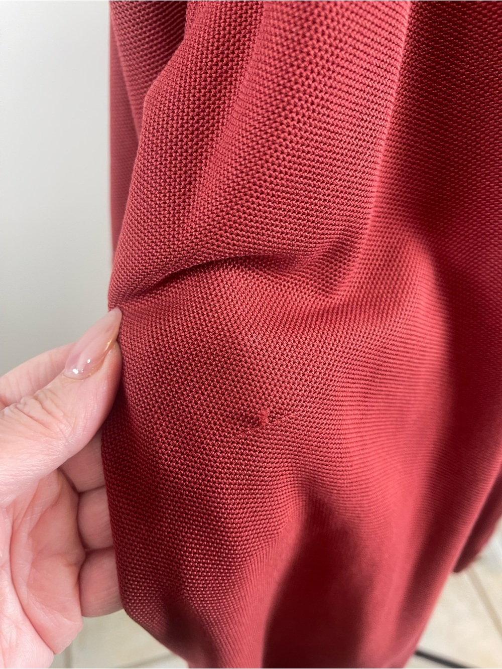 Tommy Bahama Brick Red Polo with Blue Trim - Picture 4 of 4
